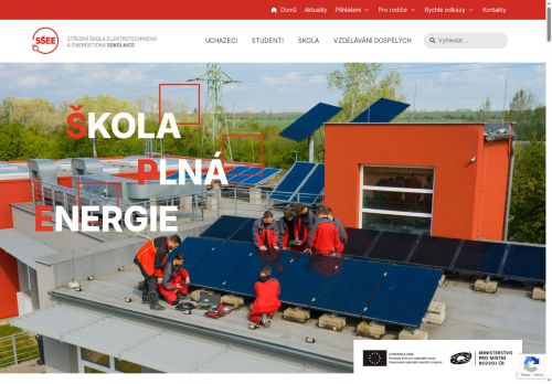 Webové stránky Střední škola elektrotechnická a energetická Sokolnice, příspěvková organizace, Sokolnice