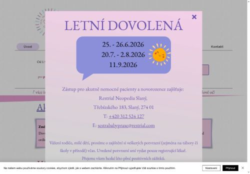Zobrazit webové stránky Praktický lékař pro děti a dorost MS-pediatrie s.r.o. - MUDr. Michaela Šibíková