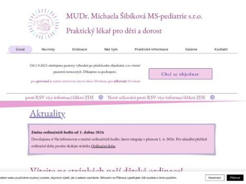 Praktický lékař pro děti a dorost MS-pediatrie s.r.o. - MUDr. Michaela Šibíková