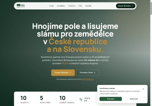 Webové stránky ARA dílna s.r.o., Jihlava