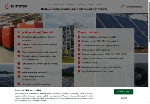 Webové stránky TO SYSTEM s.r.o., Příbram
