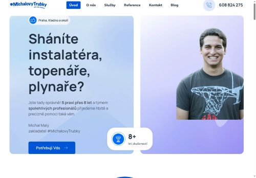 Webové stránky MichalovyTrubky s.r.o., Tuchoměřice