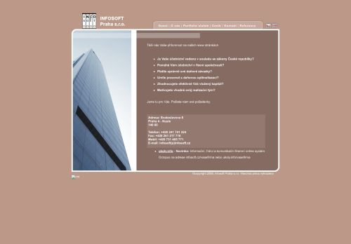 Webové stránky DAKKOS, s.r.o., Praha
