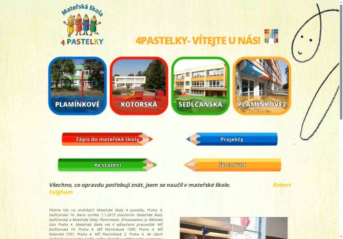 Mateřská škola 4 pastelky, Praha 4, Sedlčanská 14 nabízí práci na pozici Správní zaměstnanec a úklid (M/Ž) v obci Praha