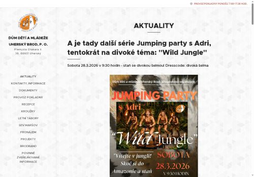 Dům dětí a mládeže Uherský Brod, příspěvková organizace nabízí práci na pozici pedagog/pedagožka volného času v obci Uherský Brod