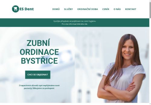 Zobrazit webové stránky Zubní ordinace ES Dent - MDDr. Nikola Kyliánková, MUDr. Marta Hudecová