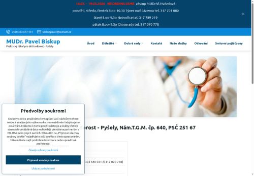 Zobrazit webové stránky Praktický lékař pro děti a dorost - MUDr. Pavel Biskup