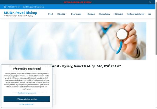 Zobrazit webové stránky Praktický lékař pro děti a dorost - MUDr. Pavel Biskup