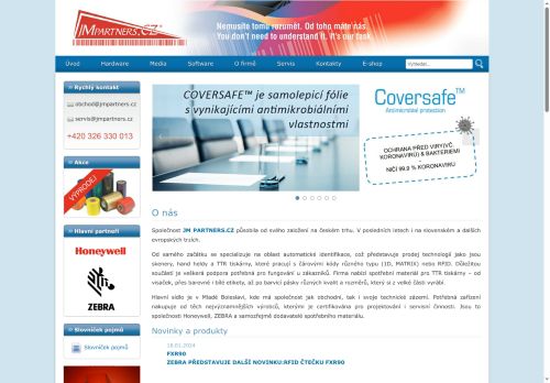 Webové stránky JM partners.CZ, s.r.o., Kosmonosy