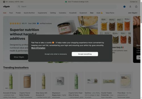 Webové stránky Vilgain s.r.o., Kozomín
