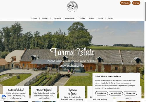 Webové stránky Farma Bláto s.r.o., Uhlířské Janovice
