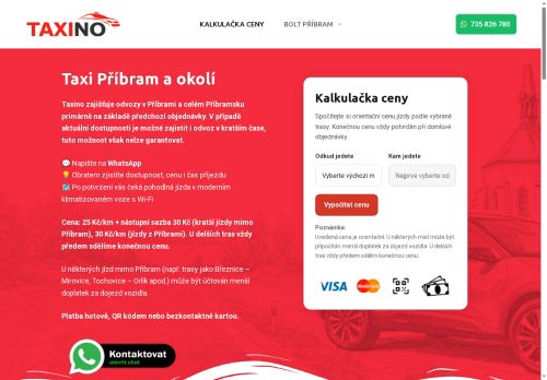 Zobrazit webové stránky Taxino Taxi Příbram