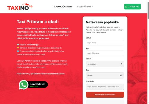Zobrazit webové stránky Taxino Taxi Příbram