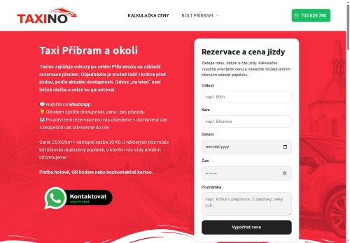 Zobrazit webové stránky Taxino Taxi Příbram