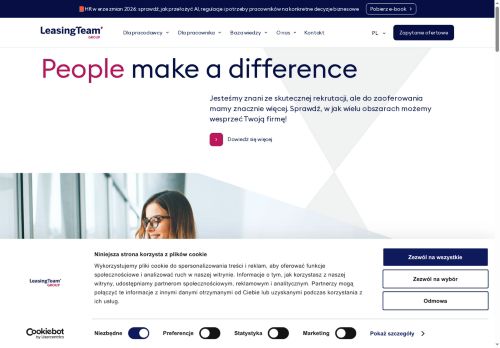 Webové stránky LeasingTeam s.r.o., Zdiby