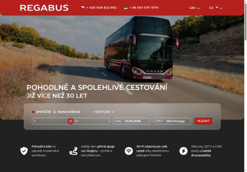 REGABUS s.r.o. nabízí práci na pozici Řidiči autobusů v dálkové přepravě osob v obci Praha