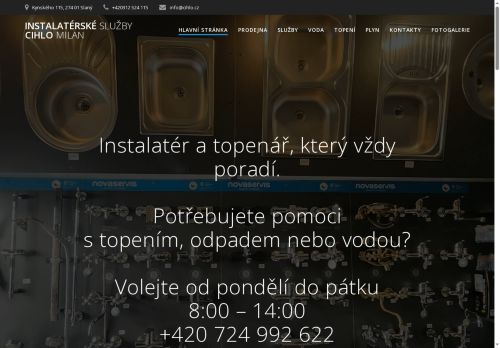 Webové stránky Milan Cihlo, Slaný