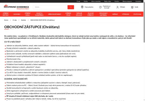Webové stránky PRVNÍ CHODSKÁ s.r.o., Chrášťany