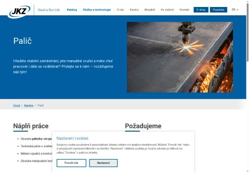 Webové stránky JKZ Bučovice, a.s., Bučovice