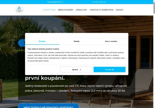Webové stránky ALMARK POOLS s.r.o., Lužice