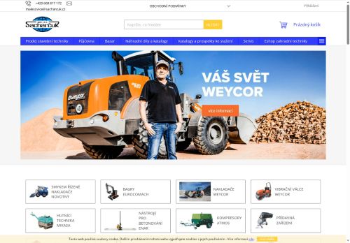 Webové stránky SACHARČUK, spol. s r.o., Malešovice