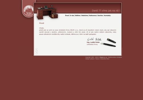 Webové stránky DEUM, s.r.o., Brno