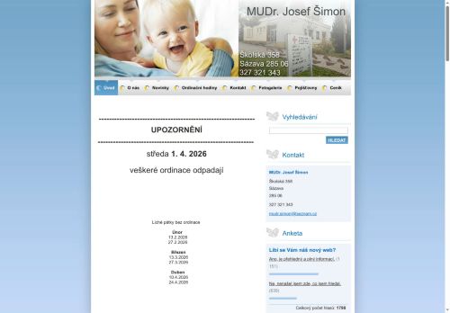 Zobrazit webové stránky Praktický lékař pro děti a dorost - MUDr. Josef Šimon