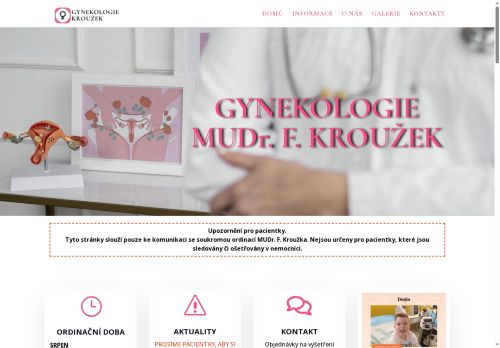 Zobrazit webové stránky Gynekologie - MUDr. František Kroužek