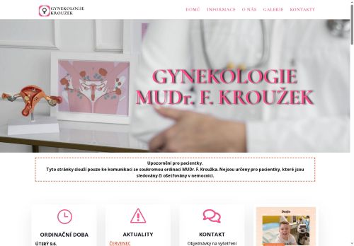 Zobrazit webové stránky Gynekologie - MUDr. František Kroužek