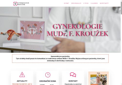 Zobrazit webové stránky Gynekologie - MUDr. František Kroužek