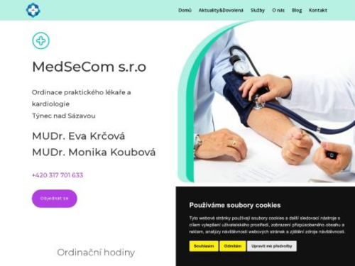 Ordinace praktického lékaře a kardiologie MedSeCom s.r.o. - MUDr. Eva Krčová, MUDr. Monika Koubová