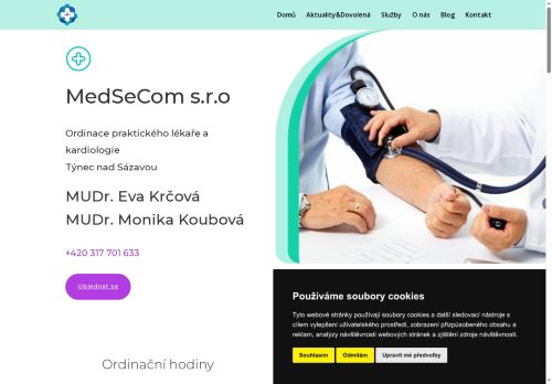 Zobrazit webové stránky Ordinace praktického lékaře a kardiologie MedSeCom s.r.o. - MUDr. Eva Krčová, MUDr. Monika Koubová