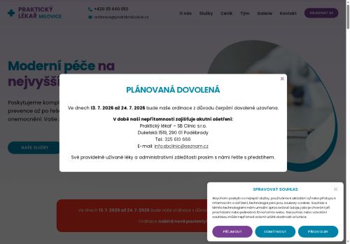 Zobrazit webové stránky Praktický lékař pro dospělé - MUDr. Tetiana Pop