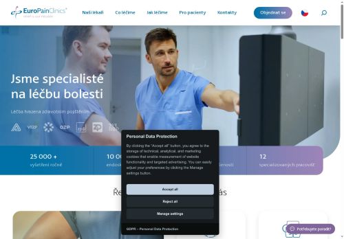 Zobrazit webové stránky Klinika miniinvazivní léčby bolesti EuroPainClinics Milovice - MUDr. Róbert Tirpák, FIPP
