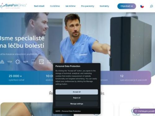 Klinika miniinvazivní léčby bolesti EuroPainClinics Milovice - MUDr. Róbert Tirpák, FIPP