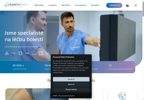 Zobrazit webové stránky Klinika miniinvazivní léčby bolesti EuroPainClinics Milovice - MUDr. Róbert Tirpák, FIPP