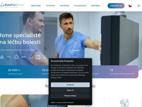 Klinika miniinvazivní léčby bolesti EuroPainClinics Milovice - MUDr. Róbert Tirpák, FIPP