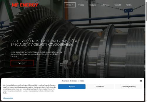 Webové stránky MF ENERGY, spol. s r.o., Mikulov
