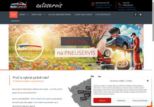 Webové stránky AutoCentrum ČR s.r.o., Vlašim