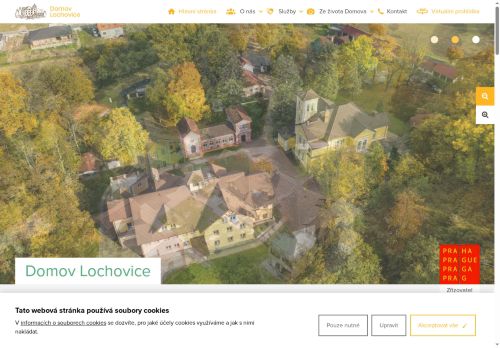 Webové stránky Domov pro osoby se zdravotním postižením Lochovice, Lochovice