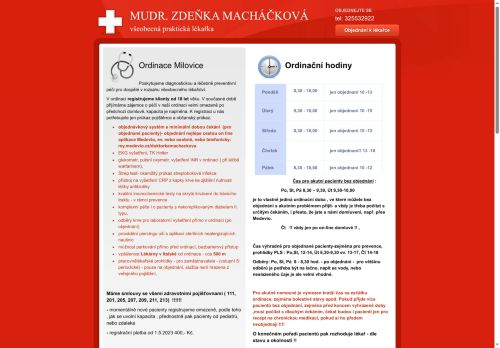 Zobrazit webové stránky Praktický lékař pro dospělé - MUDr. Zdeňka Macháčková