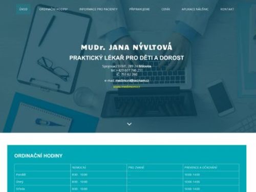Praktický lékař pro děti a dorost - MUDr. Jana Nývltová