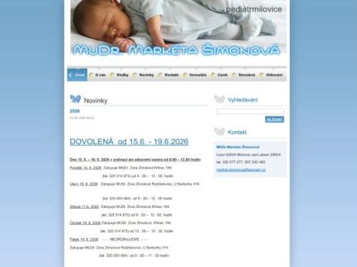 Praktický lékař pro děti a dorost - MUDr. Markéta Šimonová