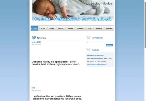 Zobrazit webové stránky Praktický lékař pro děti a dorost - MUDr. Markéta Šimonová