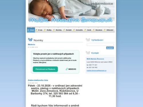 Praktický lékař pro děti a dorost - MUDr. Markéta Šimonová