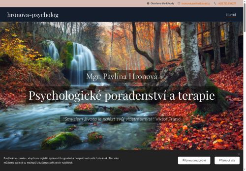 Zobrazit webové stránky Psychologické poradenství a terapie - Mgr. Pavlína Hronová
