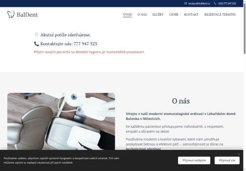 Zobrazit webové stránky Zubní ordinace BalDent s.r.o. - MDDr. Ľubomír Fecko