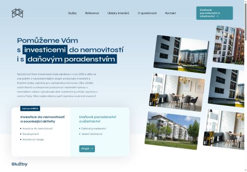 Webové stránky The Lux s.r.o., Praha