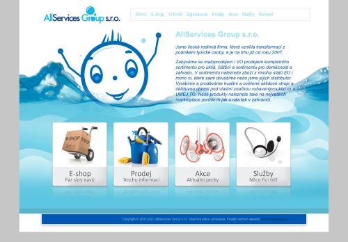 Webové stránky AllServices Group s.r.o., Praha