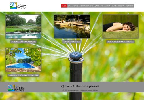 Webové stránky AQUA WORKS s.r.o., Hodonín
